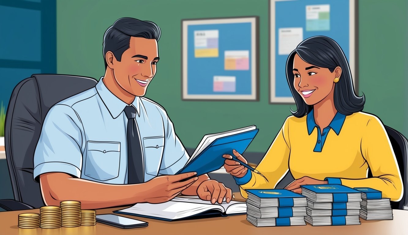 A customer service representative assists a client with educational resources for their American Bullion Gold IRA review